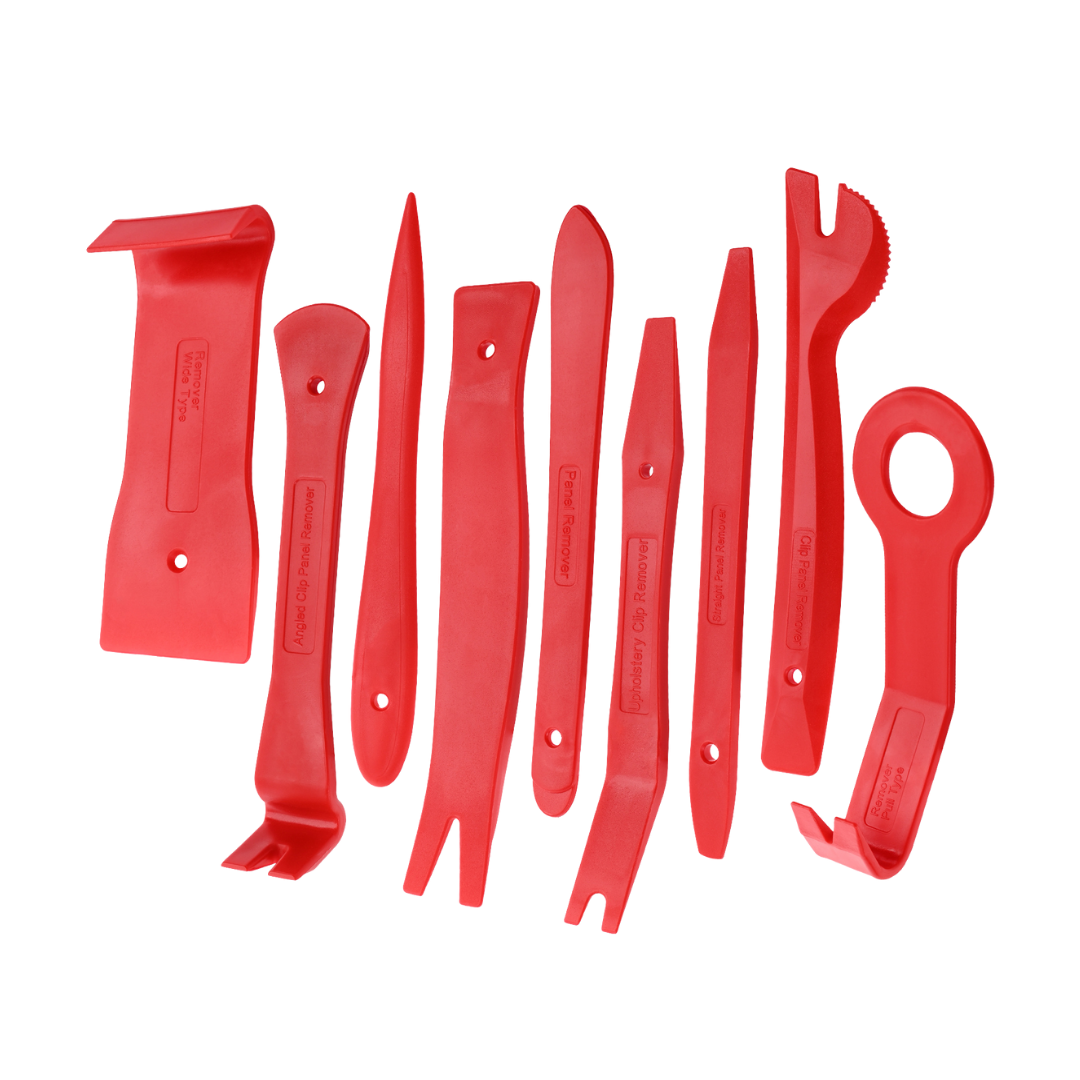 مجموعة أدوات تقليم السيارات (أحمر)